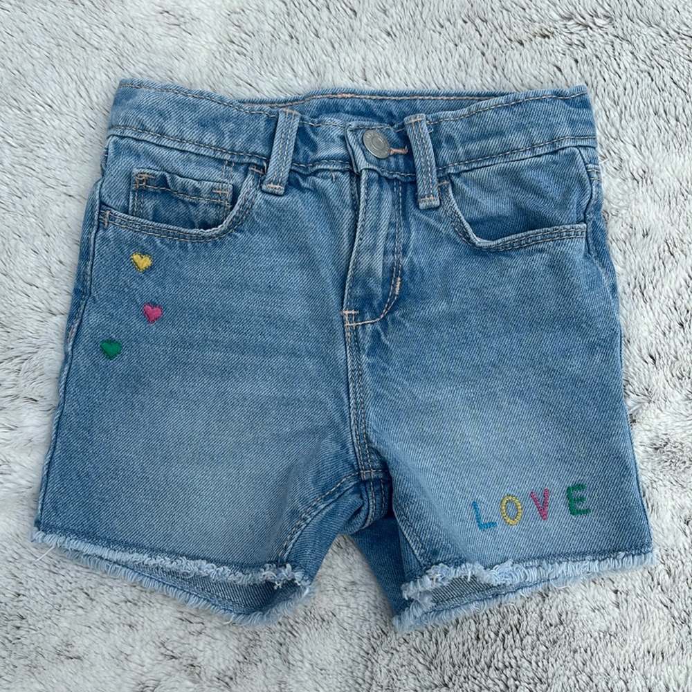 Old Navy Embroidered Toddler Jean Shorts